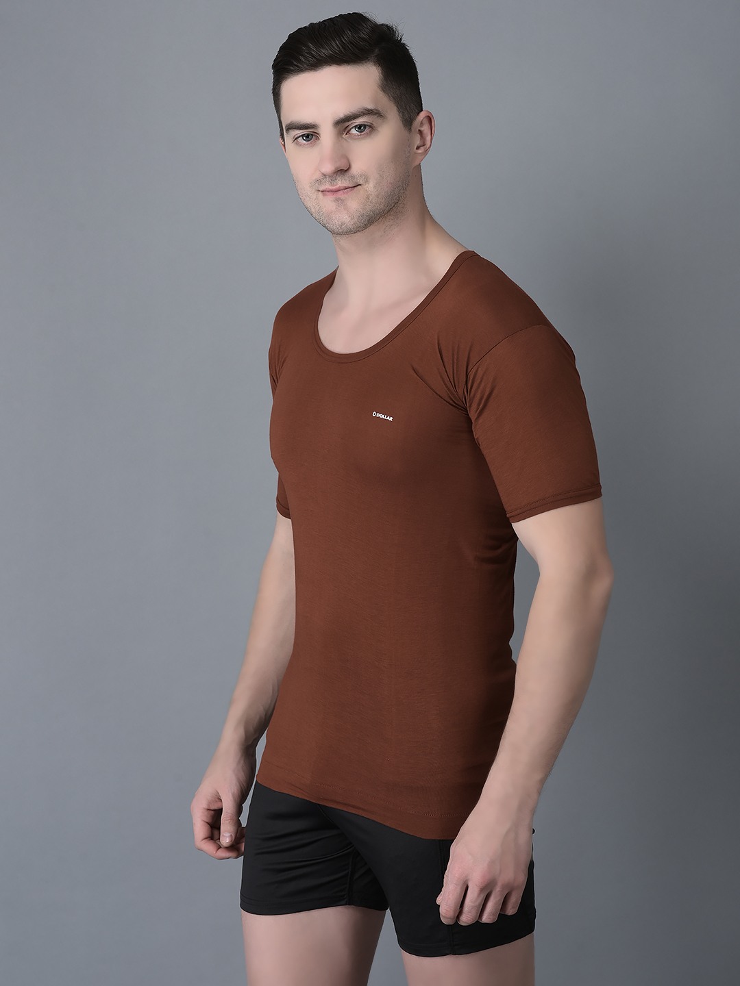 Men's Assorted Pack of 10 Solid Combed Cotton Shrinkless Vest view 2