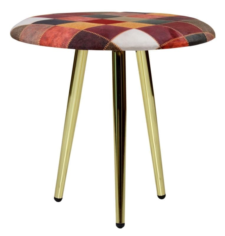 ShadowKart Ottoman Stool for Bedroom | Metal Pouffes for Sitting Ottoman | Foot Rest Wooden Ottoman Foot stools | Stool for Balcony | Make up Dressing Side Table, Metal Coffee Table 18x18x16 Inch view 2