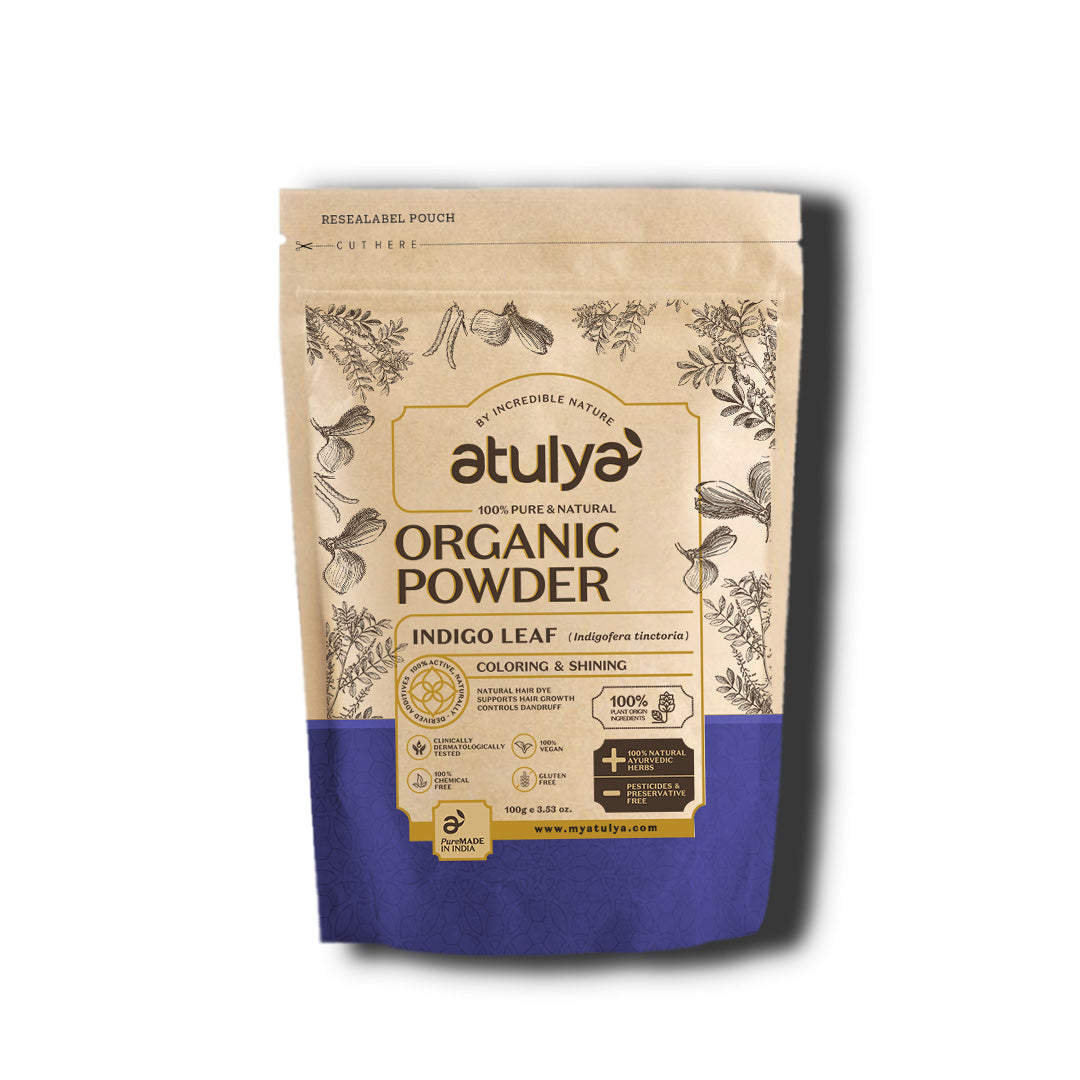 Atulya Indigo Leaf Organic Powder | 100% Pure & Natural - 100gm view 2