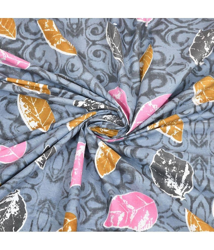 Bombay Spreads Cotton King Size Bedsheet ( Grey ) view 2