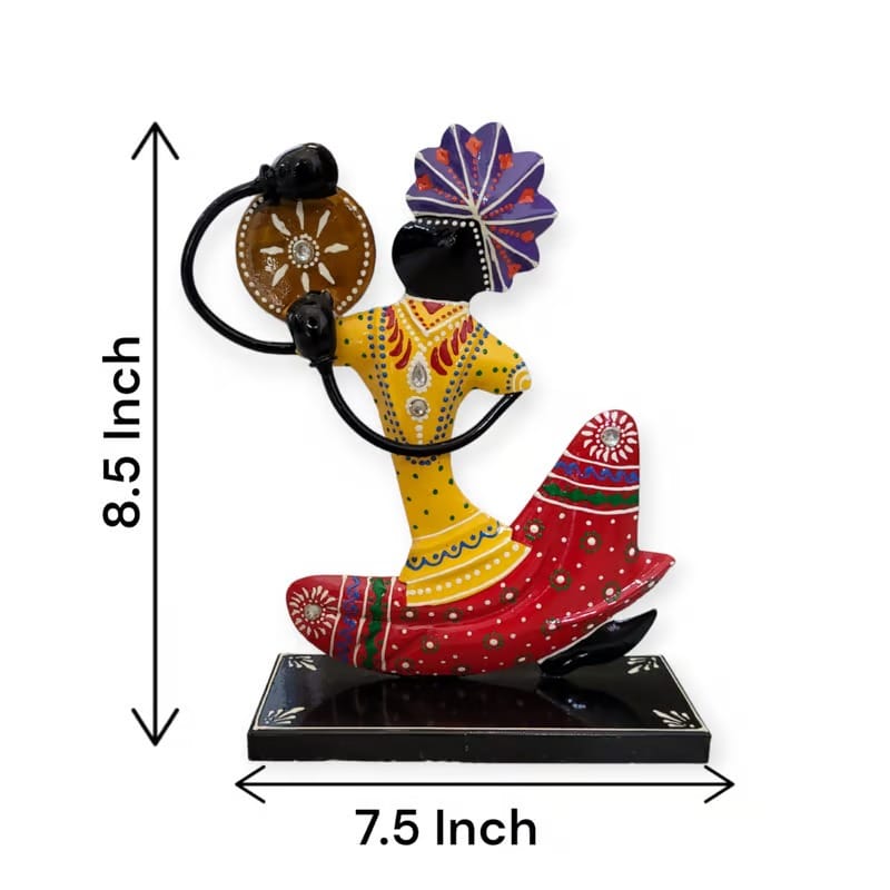 Aaradhya Creations Decorative Lord Krishna Musicians Statues for Home Décor, Set of Indian Figurines for Multiple Rooms (Pack of 2) view 2