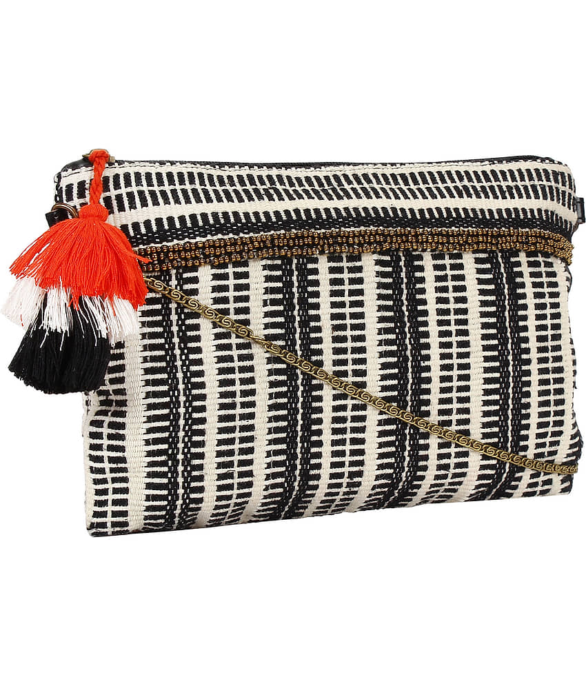 Anekaant Sling Bag Cotton Set of 1 ( Black ) view 2