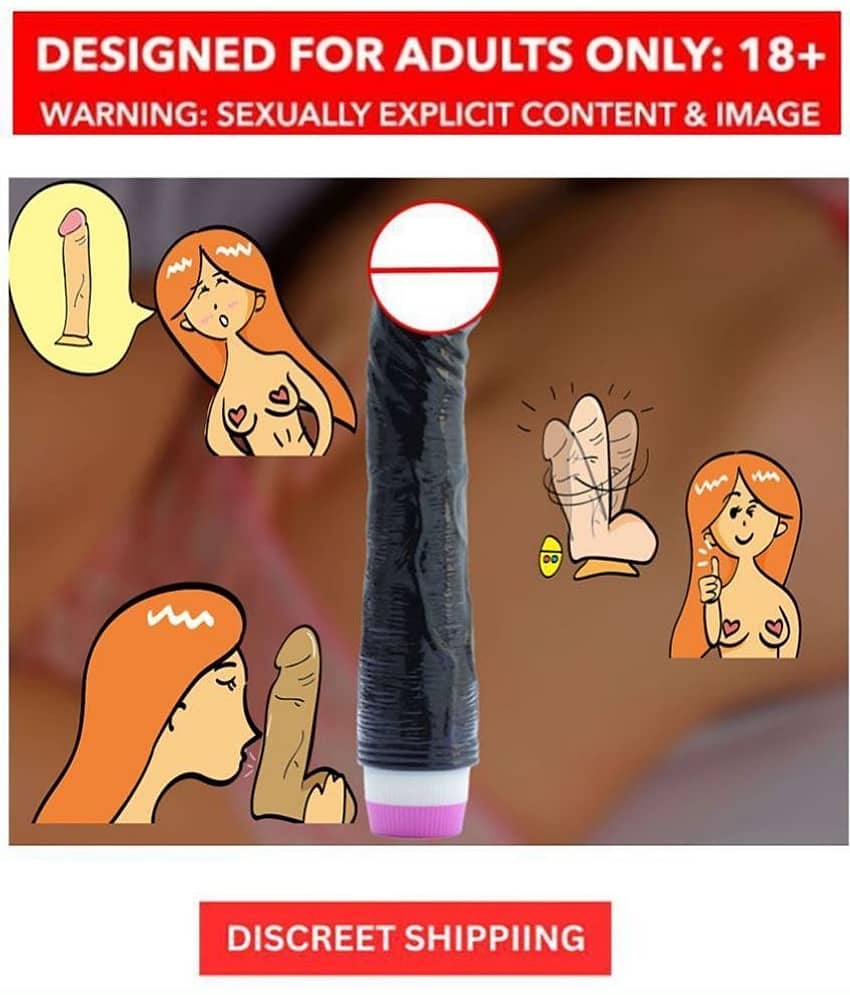 Way Of Pleasure 10 inch Dark Black Silicon Vibrating Women Dildo BY-SEXTANTRA view 2