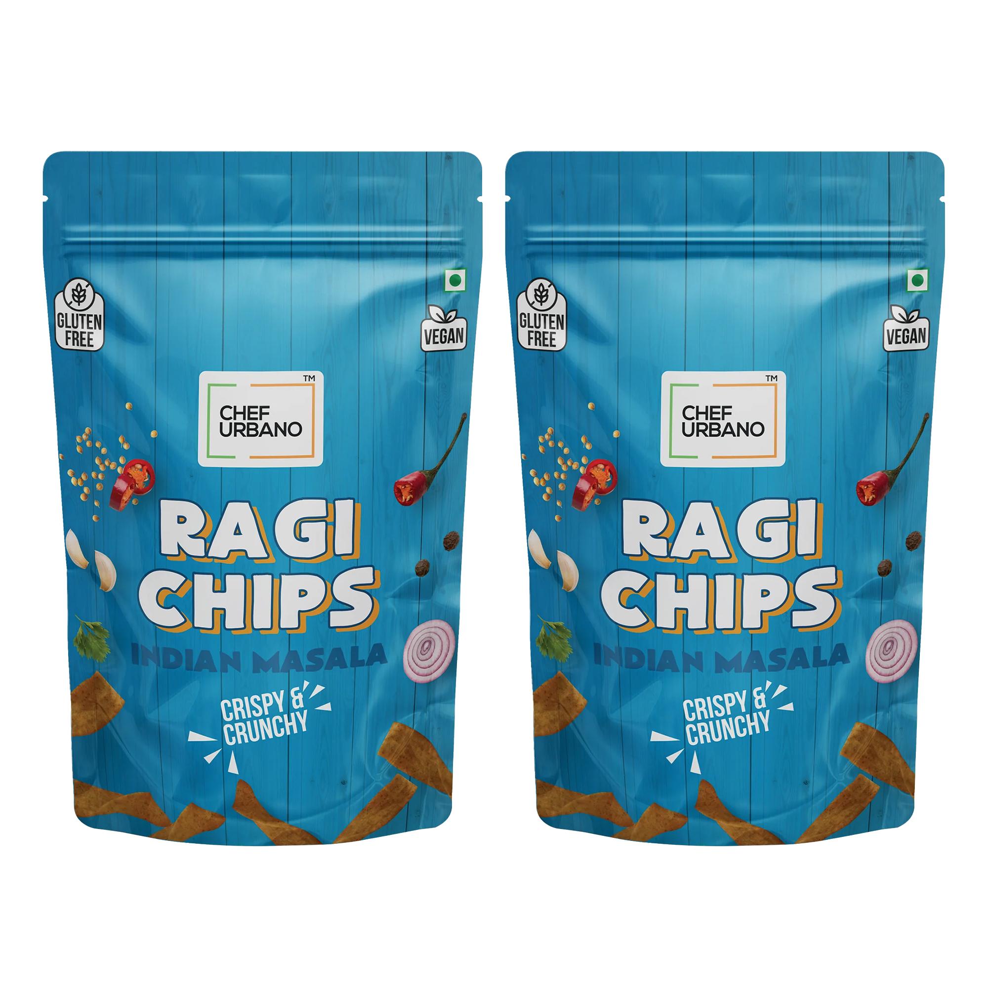 Chef Urbano Combo Chips Ragi Indian Masala Pouch 85 Gms Pack Of 2 view 2