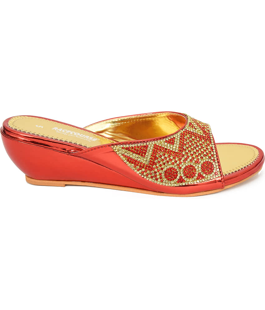 Racecourse - Red Women's Slip On Heels view 2