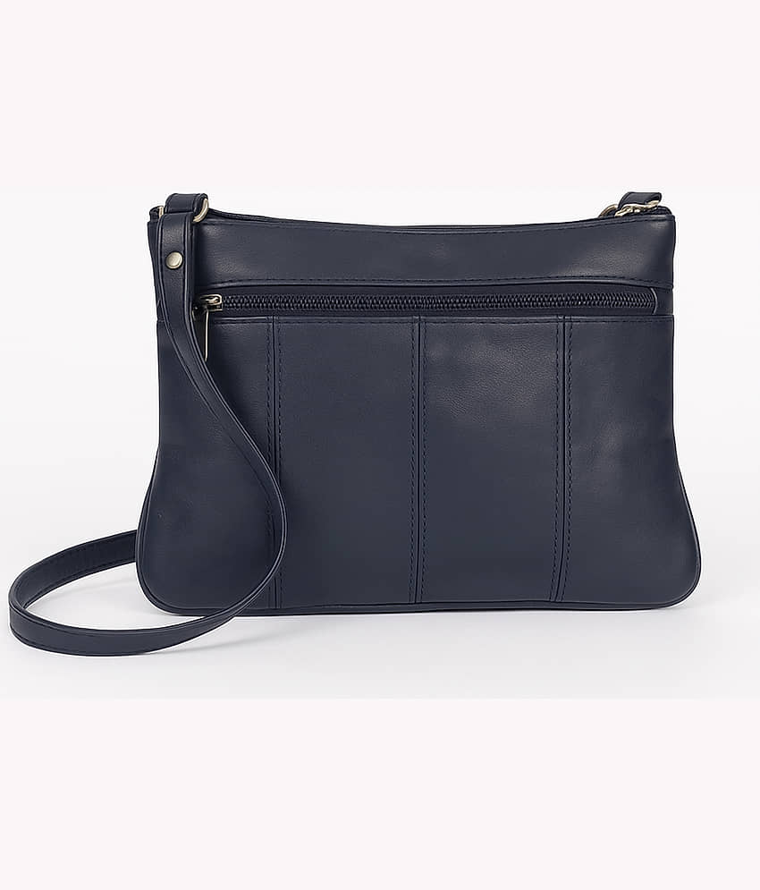 CIMONI Sling Bag Pure Leather Set of 1 ( Blue ) view 2
