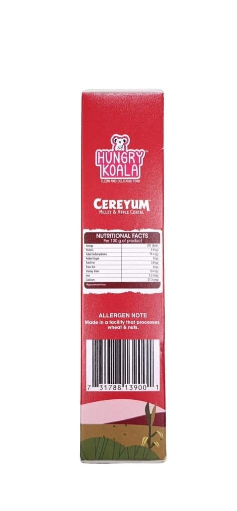 HUNGRY KOALA Millet & Apple Cereal Made With Natural Ingridients For Kids To Grow Healthy No Preservative Or Additives Or Maida view 2