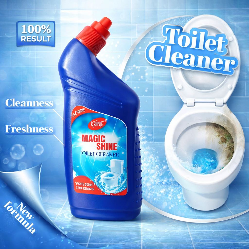 Krinie Magic Shine Toilet Cleaner Liquid(500ML) – 10X Shine, Tough Stain Remover & Odour Fighter view 2