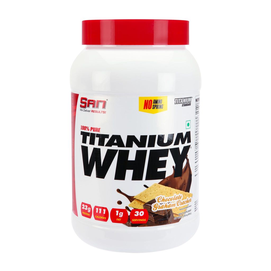San Nutrition 100% Pure Titanium Whey Protein Powder | 23g protein | Concentrate & Isolate |