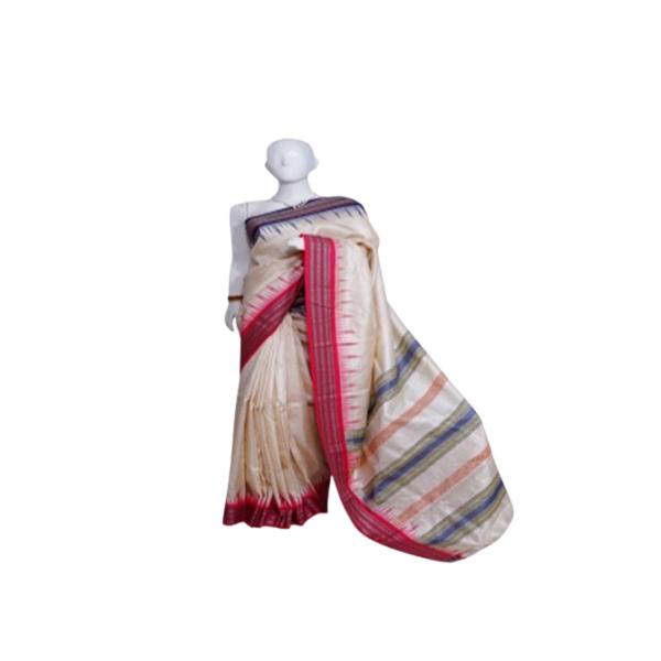 Kosa Karvati Ganga Jamuna Patarn Saree