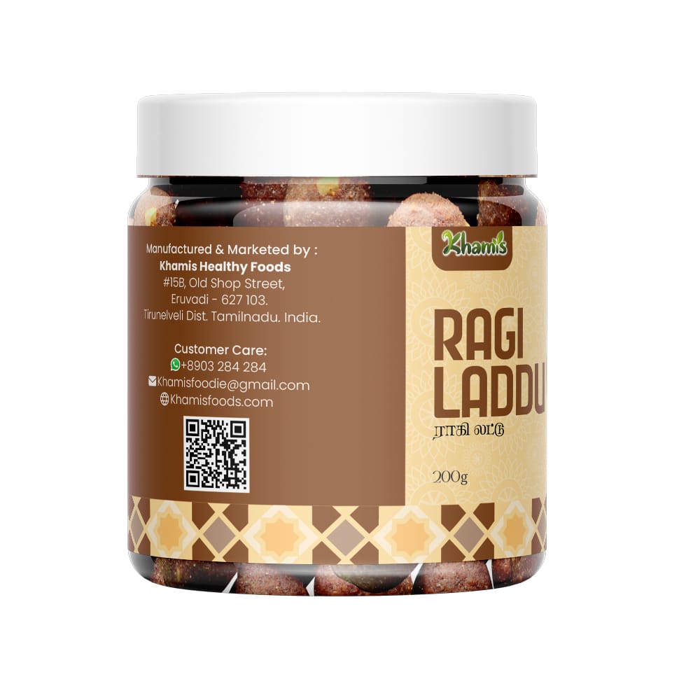 Khamis Millet Laddu Combo Offer – Ragi (Finger Millet), Black Gram (Ulunthu) &Pearl Millet (Kambu) – 3-in-1 Immunity Boosting Sweets – No Refined Sugar – 100% Natural | Authentic Indian Sweet Treat | Healthy Indian Sweet by Khamis Healthy Foods-600g view 2
