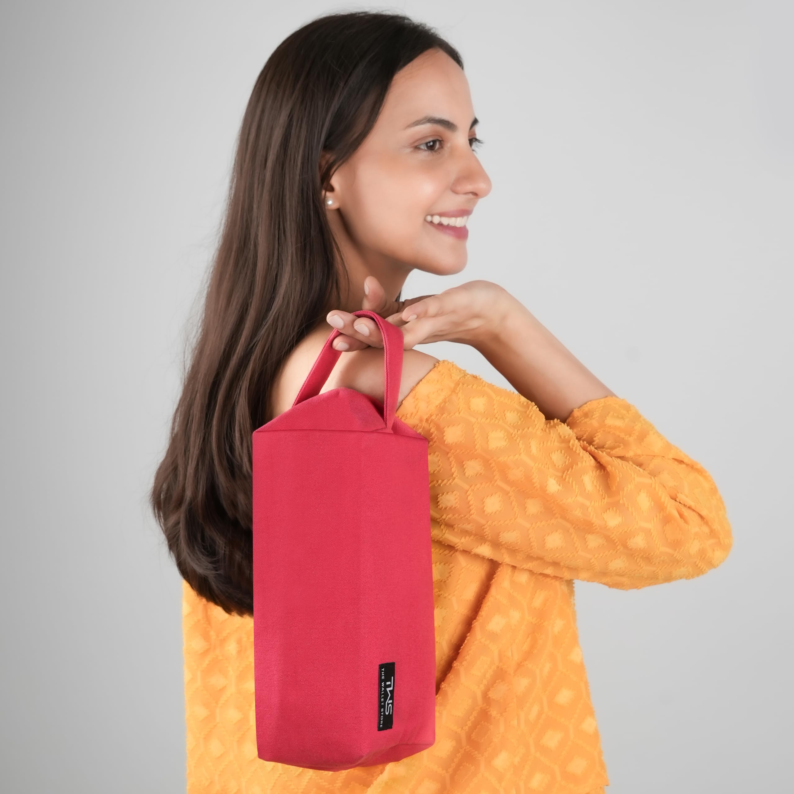 The Wallet Store EcoZen Canvas Pouch - Red view 2