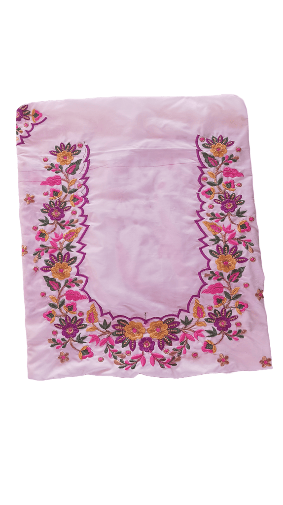 Blush pink embroidered blouse piece view 2