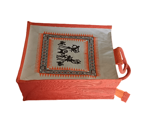 Tribal Art Tote Bag - Handcrafted Canvas Shopping Bag view 2