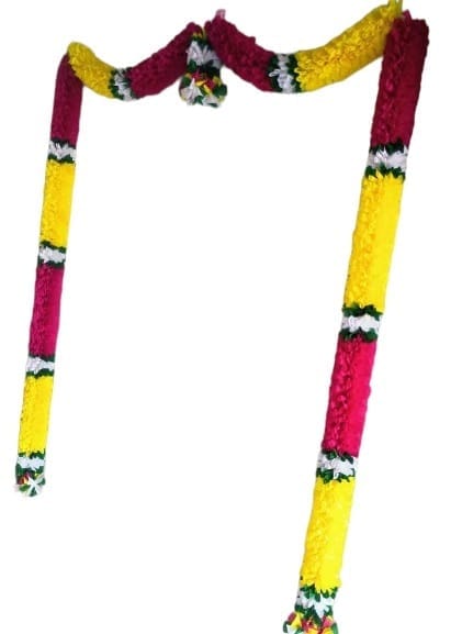 Artificial Marigold Fluffy Flowers Garland for Decoration view 2