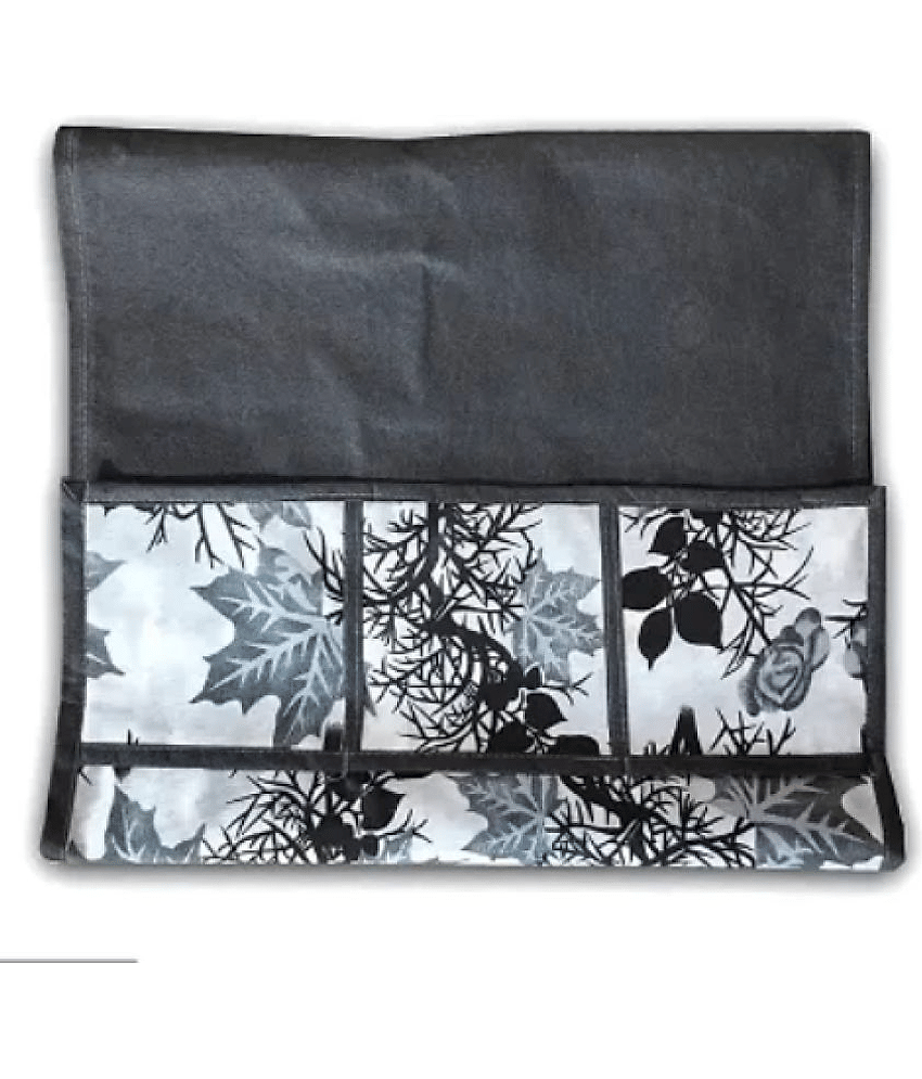 Crosmo Polyester Floral Printed Fridge Mat & Cover ( 64 18 ) Pack of 4 - Multicolor view 2