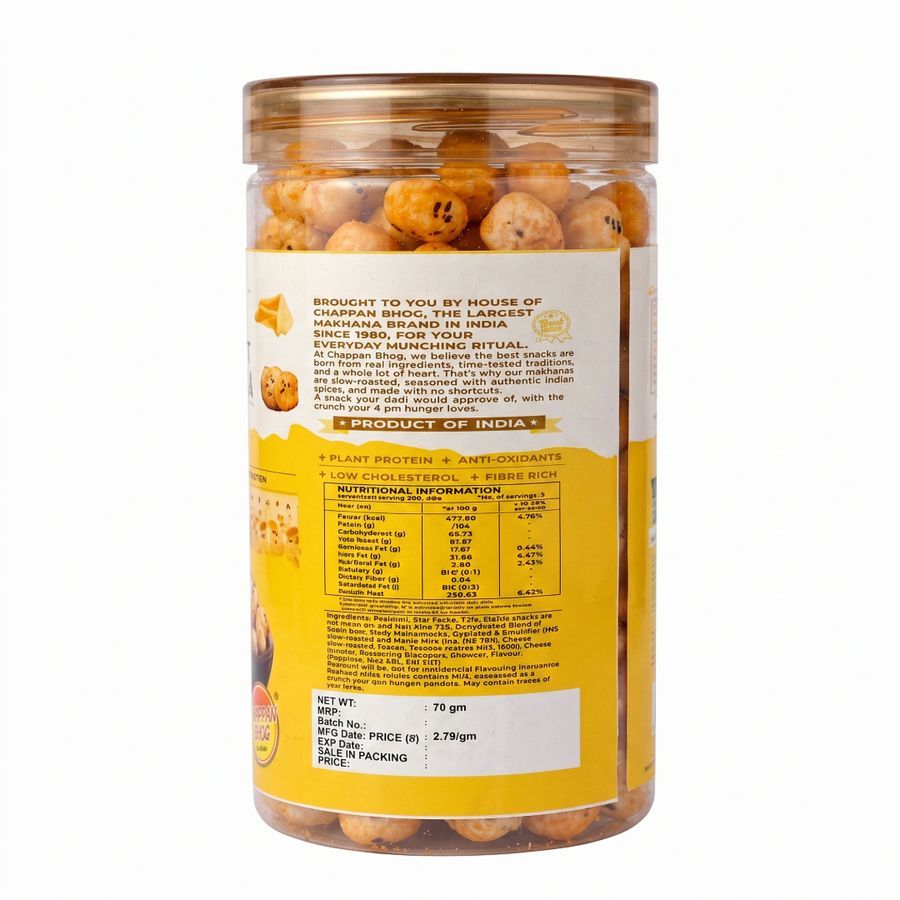 Chappan Bhog Chilli Cheese Makhana - 70 gm - One plastic jar view 2