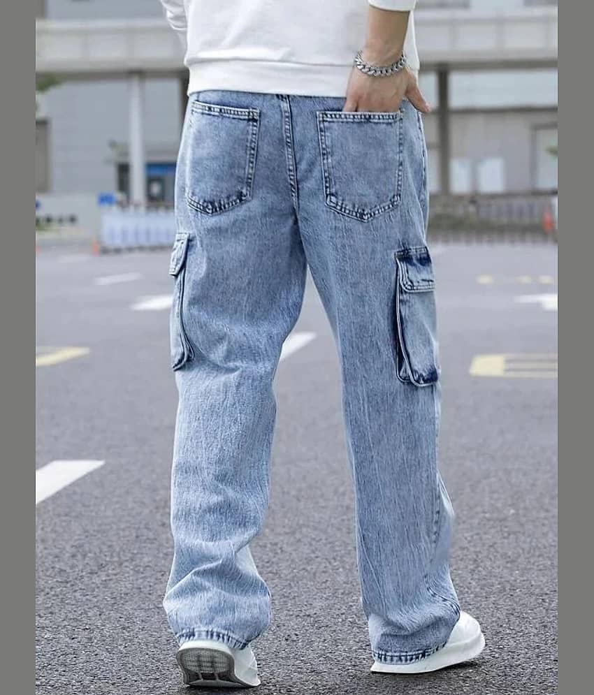 ARBIA FUNKI Slim Fit Washed Men's Jeans - Light Blue ( Pack of 1 ) view 2