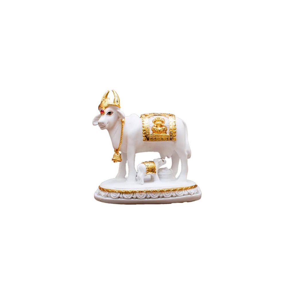 Craftlayout Resin Cow n Calf Statue Cardashboard 3.69 Inch view 2