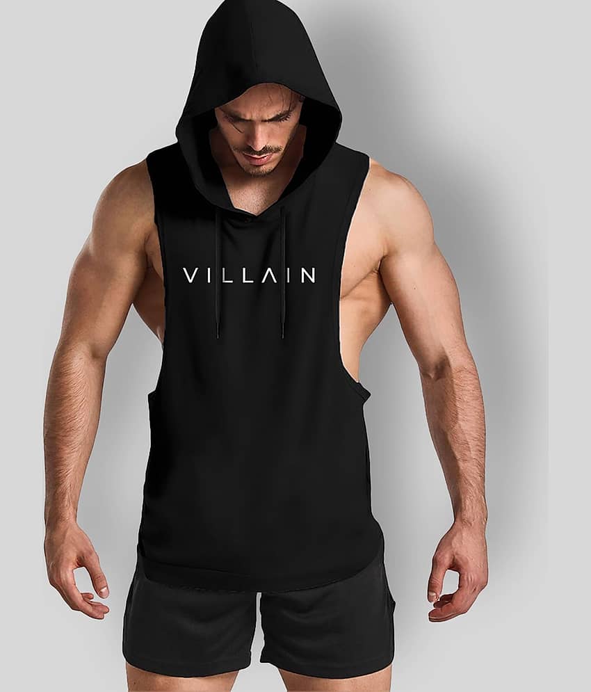 VILLAIN - Black Polyester Men's Gym Sweatshirt ( Pack of 1 )
