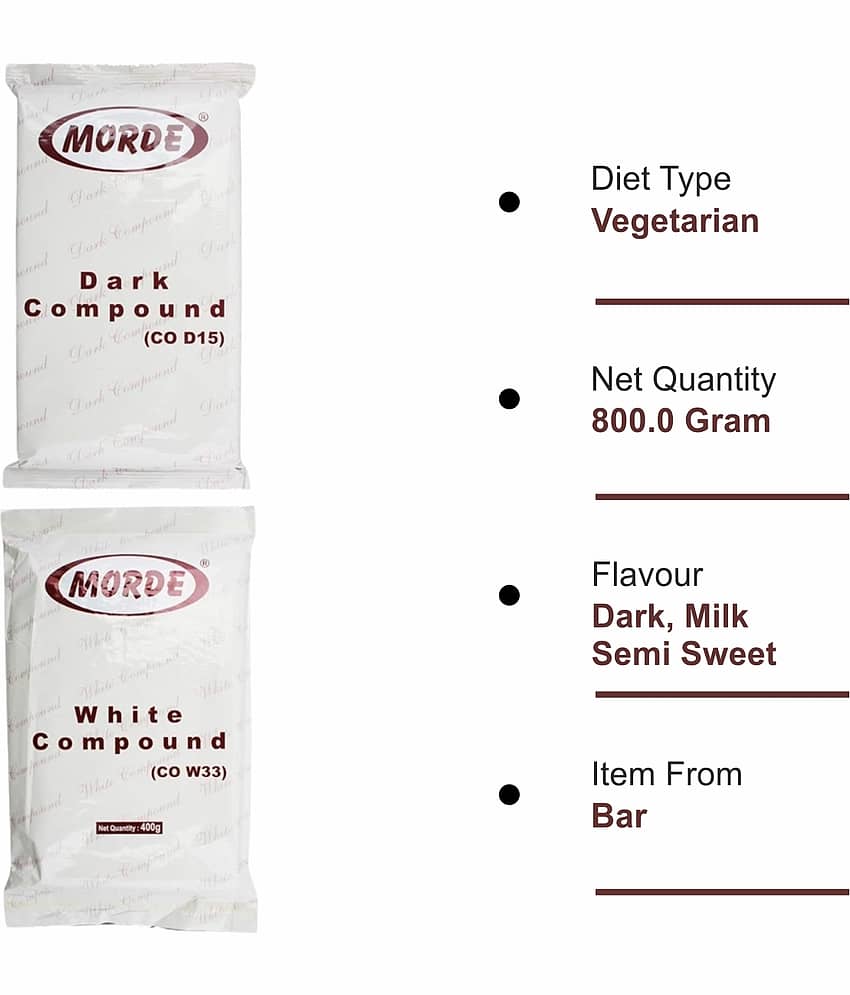Morde Dark & White Compound Slab Assorted Chocolates 400 g view 2