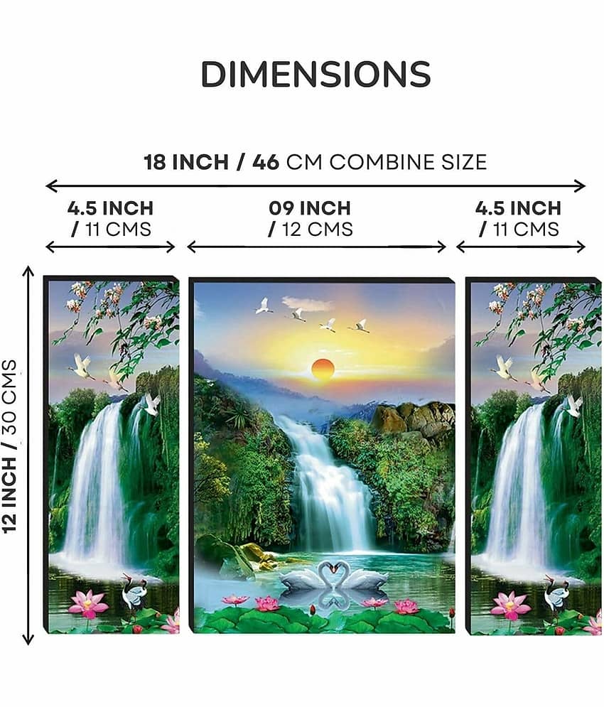 SNDArt Floral Wall Scenery Wall Paintings For Home Decor 12 x 18 inch view 2