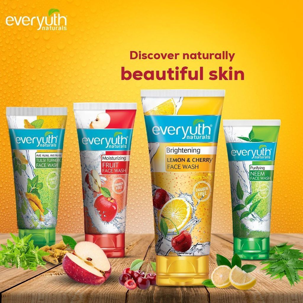 Everyuth Naturals Brightening Lemon Cherry Face Wash (150gm) view 2