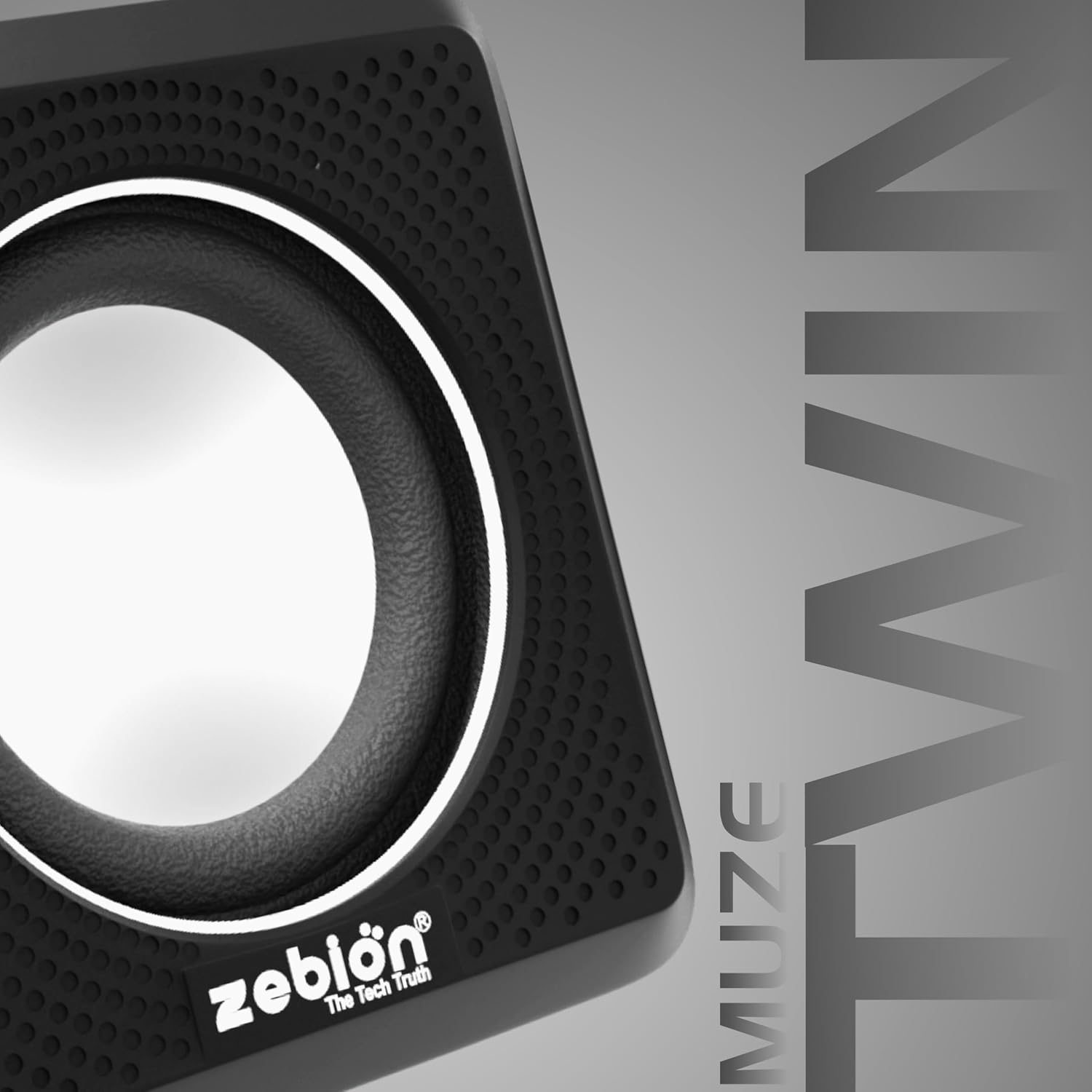 Zebion Muze Twin Tabletop 2.0 Speaker Set - Black view 2