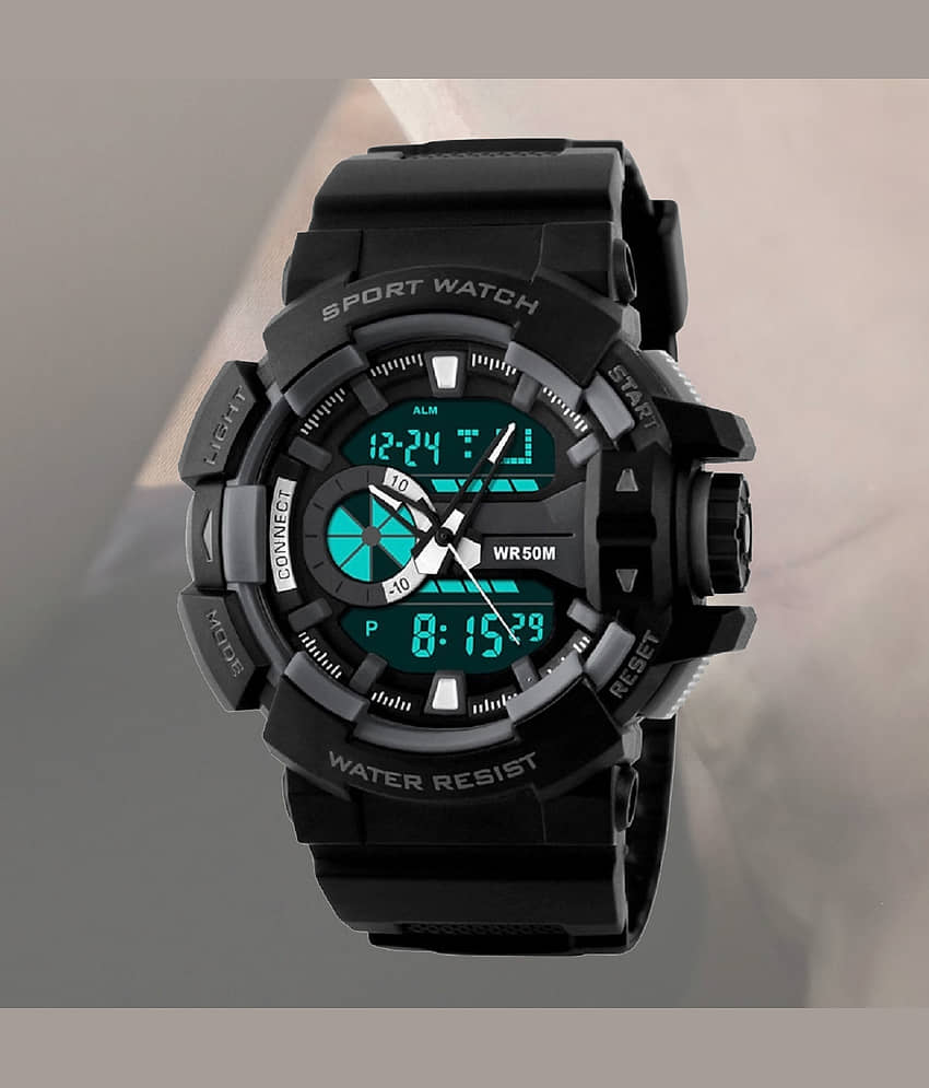 Harbor Black Resin Analog-Digital Men's Watch