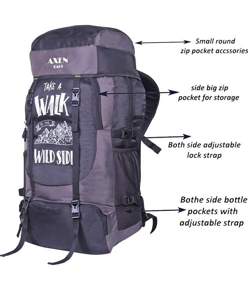 AXEN BAGS - Sky Blue Polyester Rucksacks Backpack Bag view 2