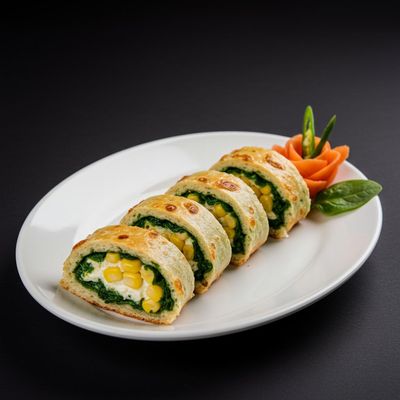 Corn Spinach Cheese Paneer Roll