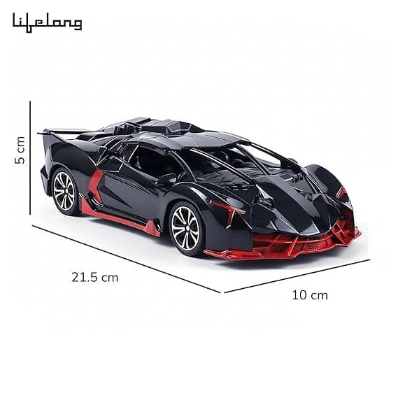 Lifelong Rechargeable Remote Control Car for Kids 4-10 Years|2.4GHz High Speed Collectible RC Car, 90 120 Min Playtime (Black) view 2