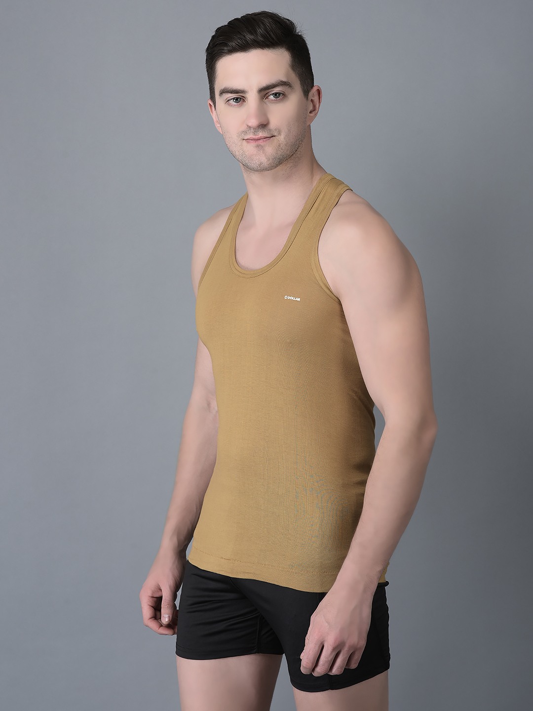 Men's Assorted Pack of 5 Solid Combed Cotton Shrinkless Vest view 2