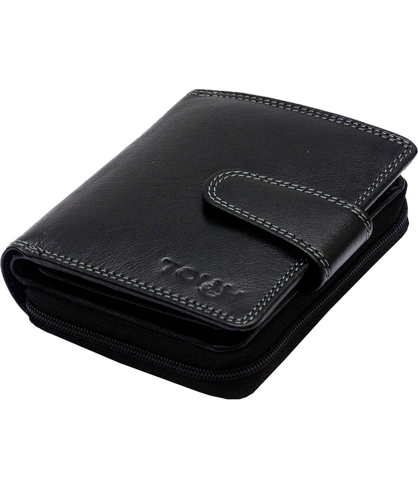 Tough Women Casual Brown Genuine Leather Wallet - Regular Size (11 Card Slots)