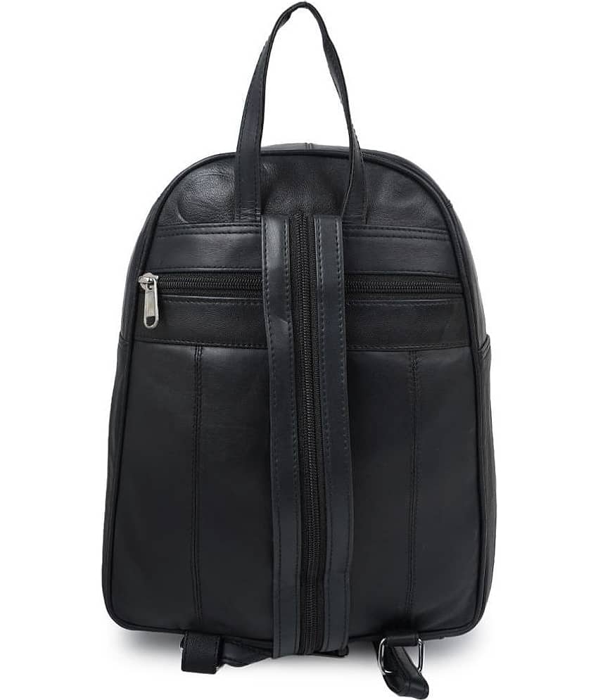 CIMONI Backpack Pure Leather Set of 1 ( Black ) view 2