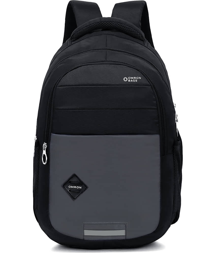OMRON BAGS 28 Ltrs Polyester Backpack *For Men & Women ( Black )