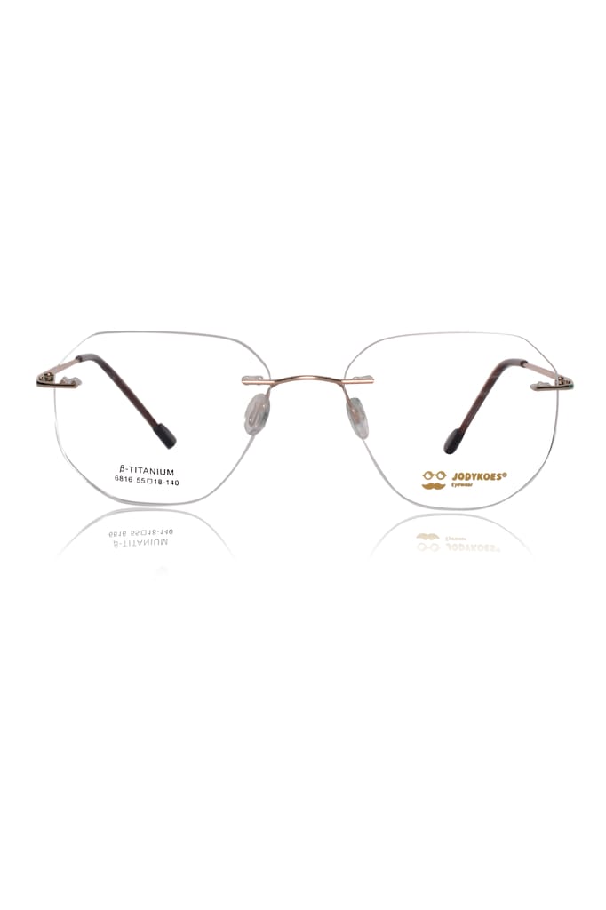 Jodykoes Rimless Spectacle Frame for Men & Women | Frameless Eyeglasses with Lightweight Metal | Adjustable Nose Pads | Office, Professional & Daily Wear view 2