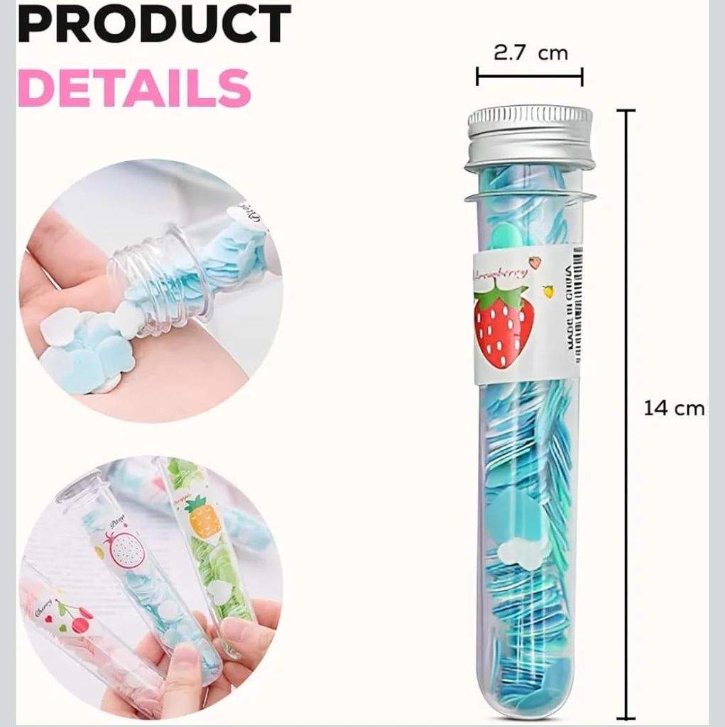 4in 1 set Disposable Paper Soap Tube, Mixed Fragrance Paper Soap Sheets, Flower Design, Compact and Portable, Gentle on All Skin Types, Dissolves Easily, Hygienic and Travel-Friendly(pack of 4) view 2
