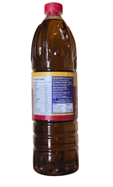 Buy Pure Mustard Oil Online - 1 Ltr. - Shri Radhe view 2
