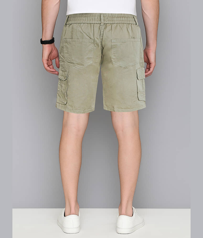plounge Off-White Cotton Blend Men's Shorts ( Pack of 1 ) view 2