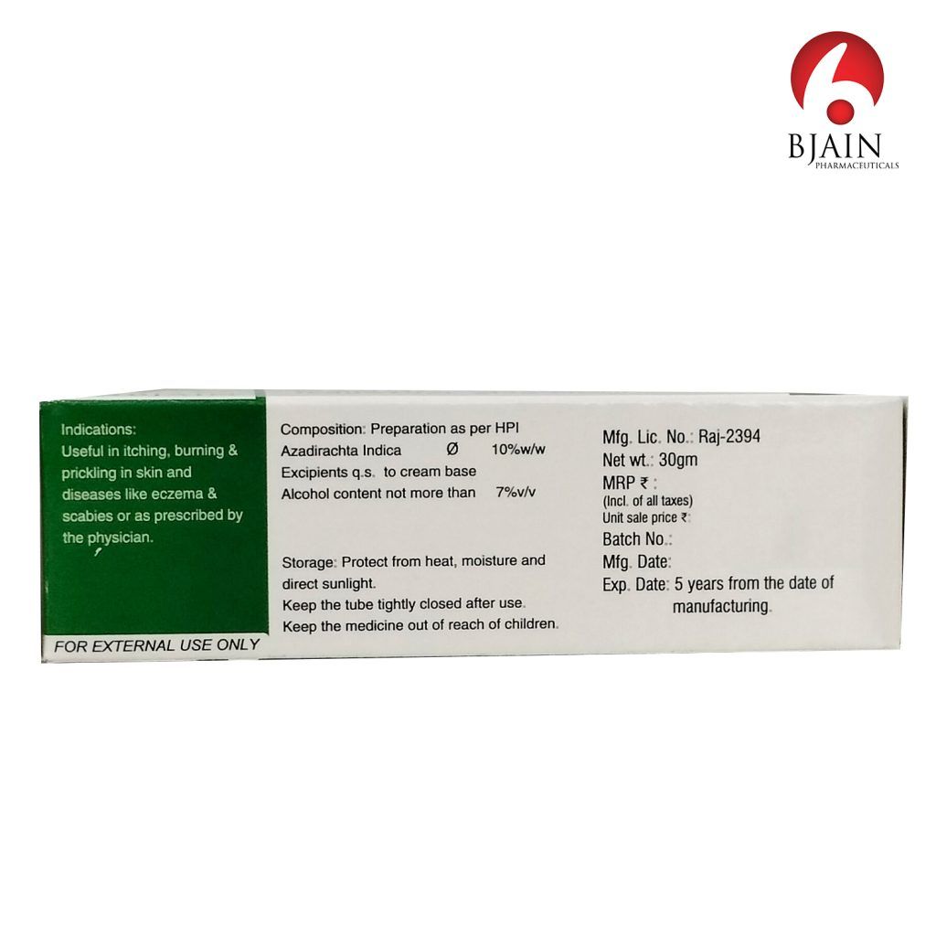 BJAIN Azadirachta Indica (Neem) Homoeopathic Cream - 30g (PACK OF 4) view 2