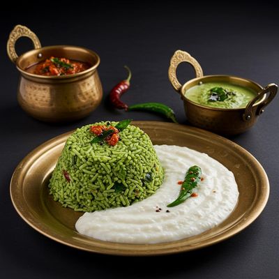Gongura Pachadi Annam [500 grams] with Perugu Annam [250 grams]