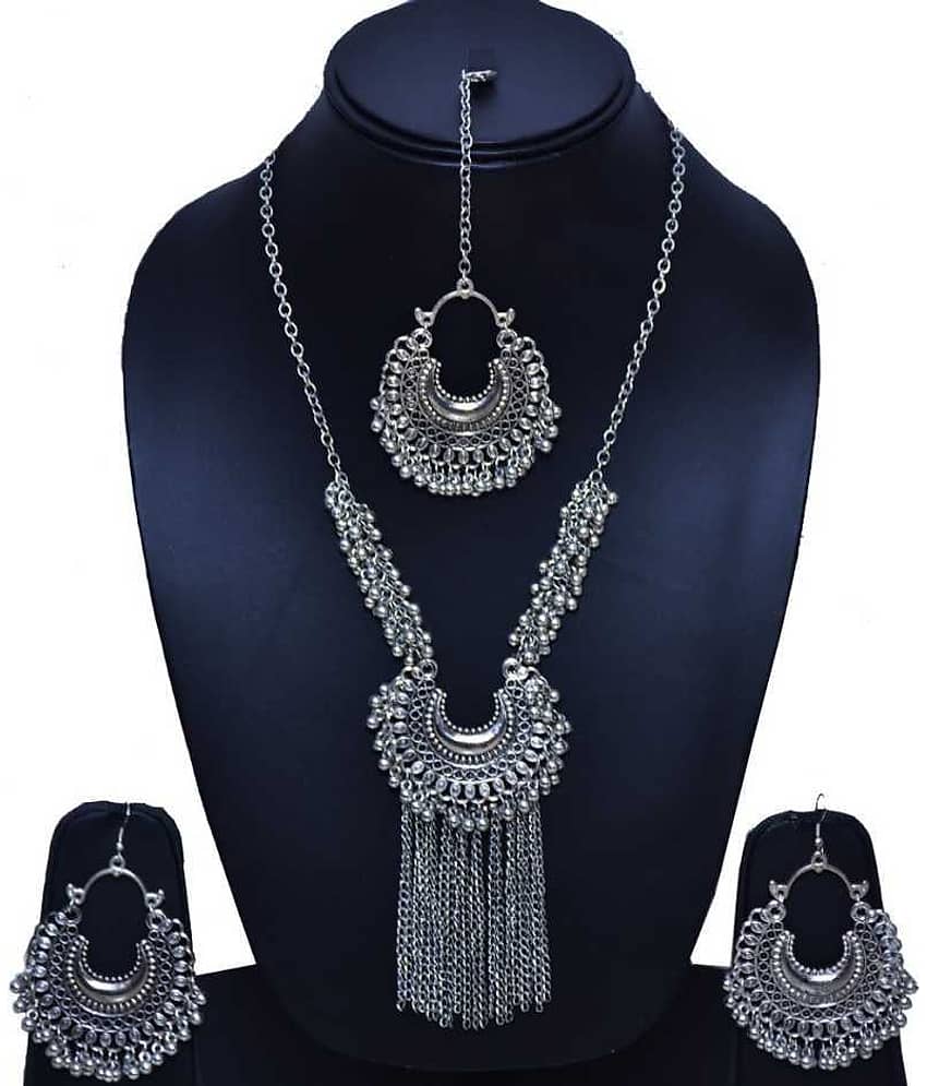 Samridhi DC Silver Alloy Necklace Set ( Pack of 1 ) view 2