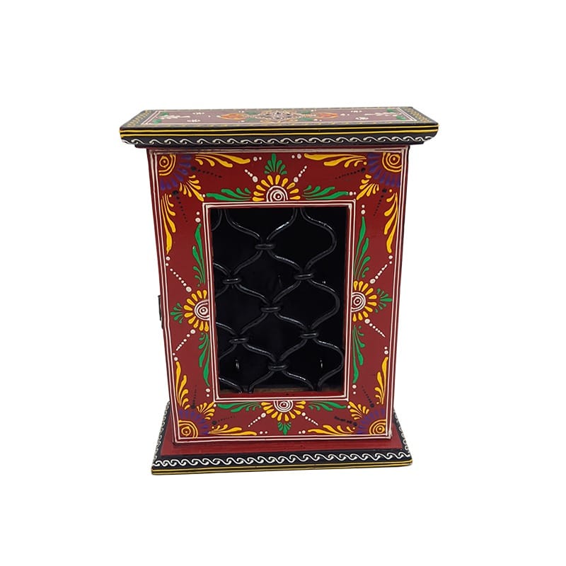 BABU LAL PATEL Multicolor Handicraft Wall Hanging Inlay Key Chain Keys Hanger Key Holder Wood Hand Crafted Cabinet Stand Box-Hook Design