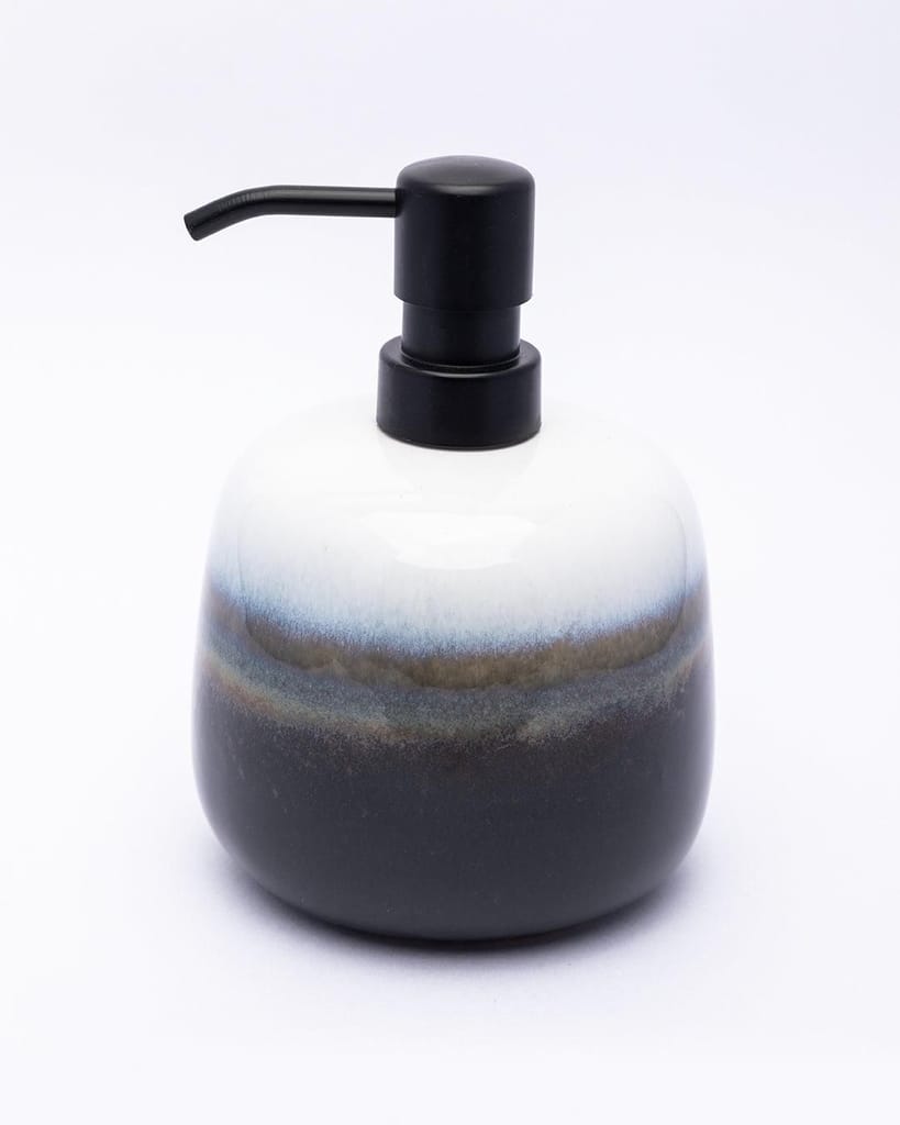 Market99 Bathroom Set, Rust Proof Chrome Finish, with Wooden Top, Blue, Ceramic view 2