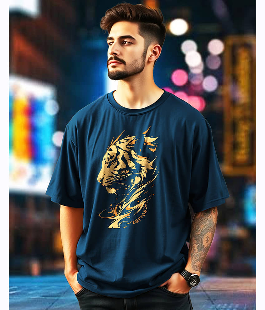 AUSK Men Cotton Blend Oversized Fit Printed T-Shirt ( Maroon ) view 2