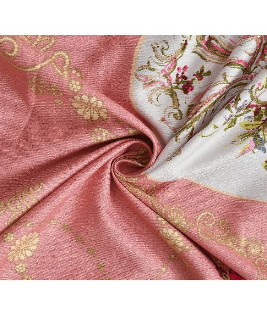 Apala Microfiber 1 Double King Bedsheet with 2 Pillow Covers ( Pink ) view 2