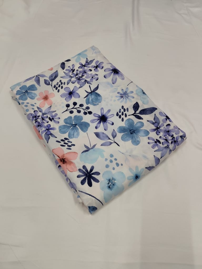 Floral printed cotton fabric