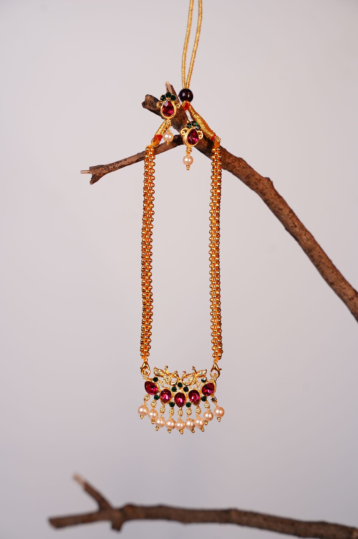Gold-Plated Necklace & Earring Set