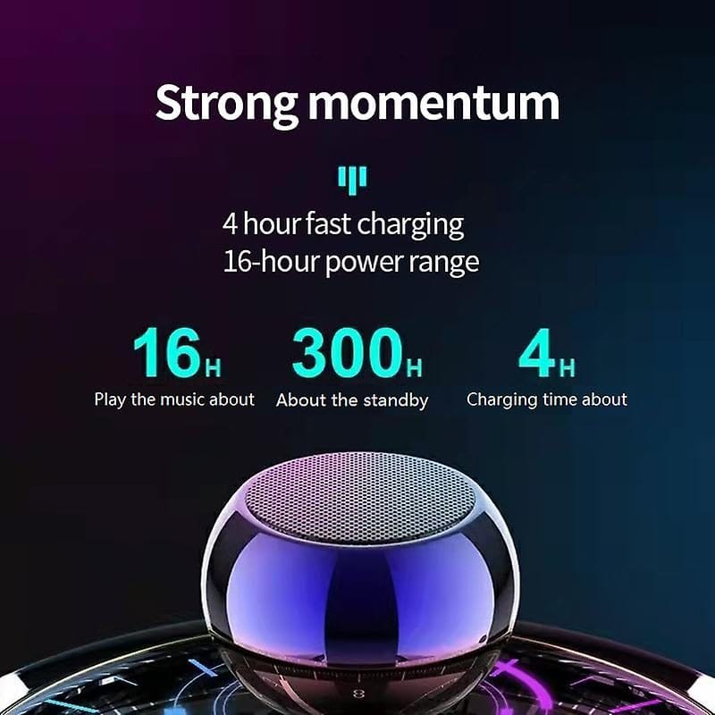 Mini Speaker Boost 4 Colorful Wireless Bluetooth Speaker Mini Electroplating Round Steel Speaker (Random from 4 colour) Pack of 1 view 2